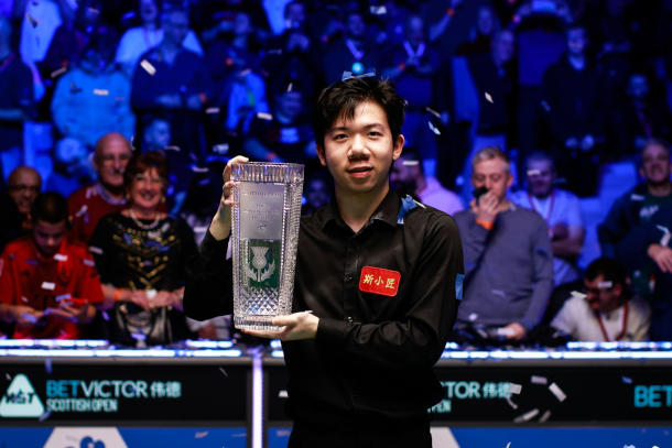 Zwycięzca Scottish Open 2024, Lei Peifan (fot. World Snooker Tour)